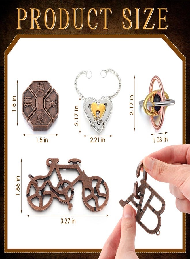 Yilloog 48 Pcs 3D Metal Puzzles Difficult Metal Brain Assortment for Adults Game Highly Hard Brain IQ Logic Test Disentanglement for Mind Challenge(Vivid Style) - Image 2